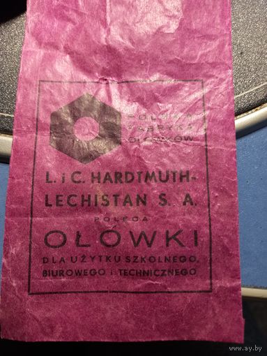 Старая упаковка для карандашей Olowki LiC Hardtmuth 30-е Межвоенная Польша