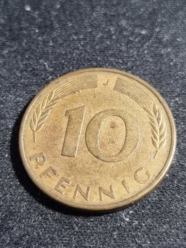 Германия 10 пфеннигов 1981 J