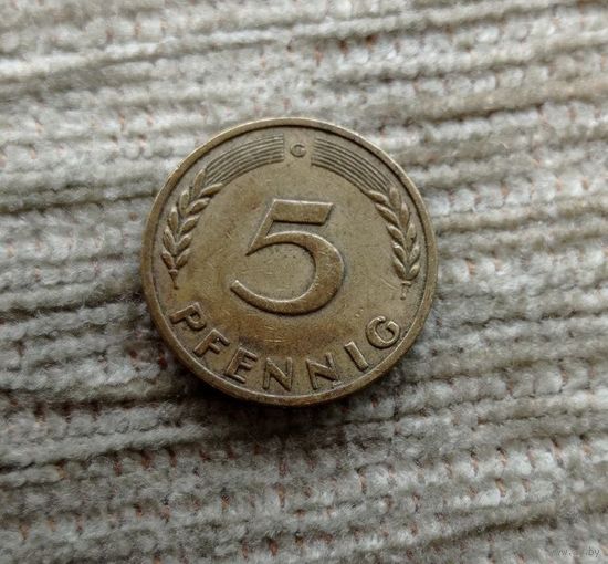 Werty71 Германия ФРГ 5 пфеннигов 1949 G