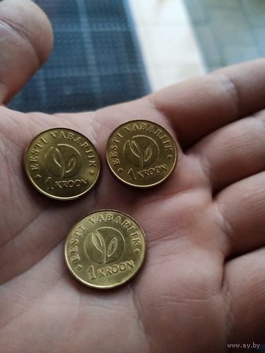 1 крона 2008 Эстония,90 лет эстонской республике