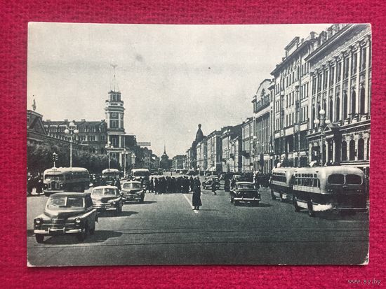 Ленинград. Невский проспект. 1958 г. Чистая.