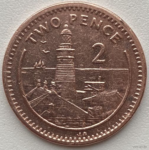 Гибралтар 2 пенса 1995 г.