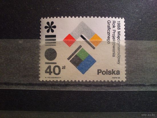 Польша 1988 г.Международный год графического дизайна./08а/