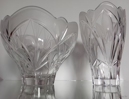 Вазы. Хрусталь. Редкий комплект одним лотом