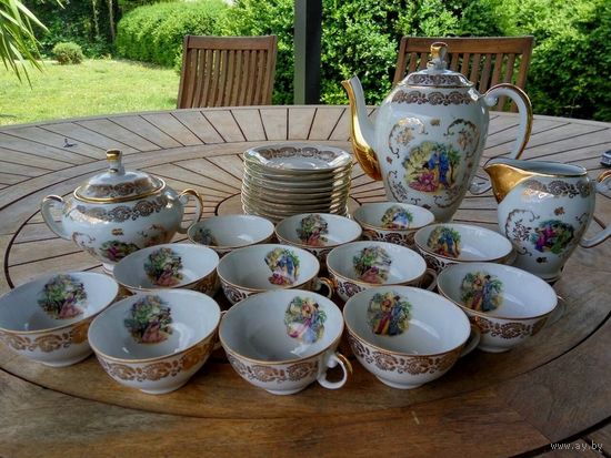 Чайный сервиз на 12 персон. Клеймо Франция 1950-60 гг