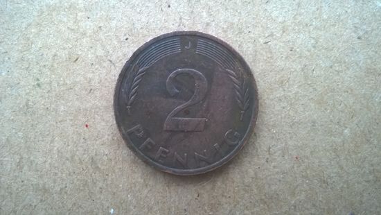 ФРГ 2 пфеннига, 1971"J".