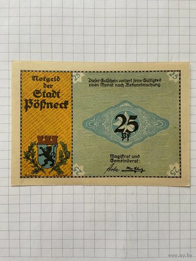 25 пфеннигов (нотгельды) г. Германия.-2912