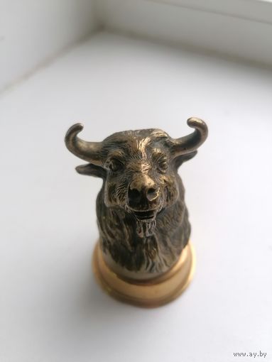 Стопка - перевертыш Бык, литье, бронза