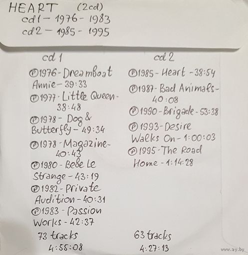 CD MP3 дискография HEART на 2 CD