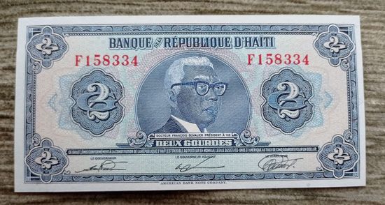 Werty71 Гаити 2 гурда 1980 UNC банкнота