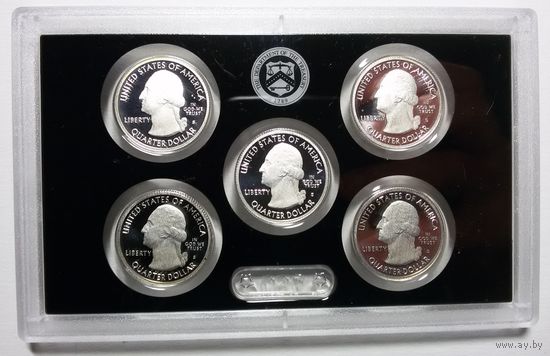 Комплект квотеров США. 2013г. серебро.
