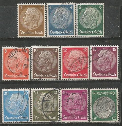 Германия. Президент П.Гинденбург. 1932г. Mi#482-92.