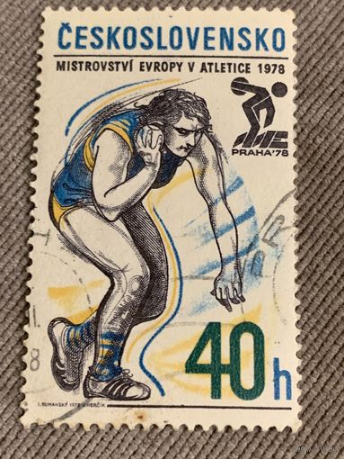Чехословакия 1978. Чемпионат Европы по атлетике Прага-78. Марка из серии