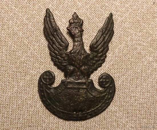 Кокарда Польский орёл толстый металл