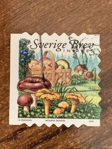 Швеция 2004. Грибы. Марка из серии