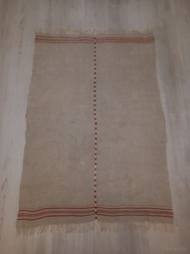 Скатерть старинная домотканая,  лён,