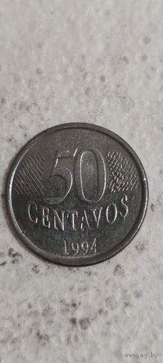 Бразилия 50 сентавос 1994