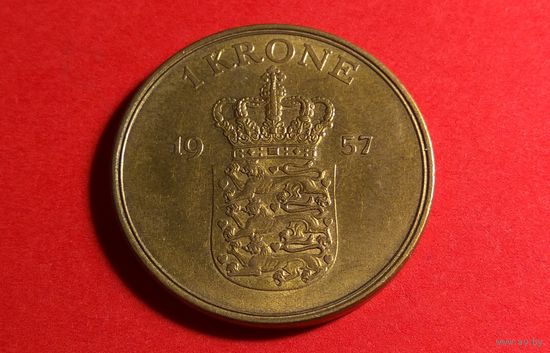 1 крона 1957. Дания. Хорошая!
