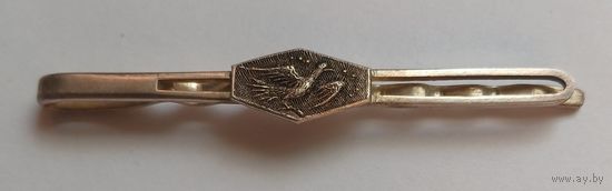 Зажим для галстука Серебро 875 пр. С рубля.Звезда.