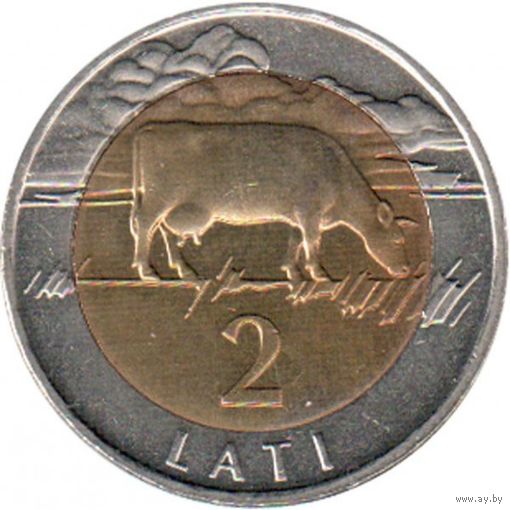 Латвия 2 лата, 1999 UNC