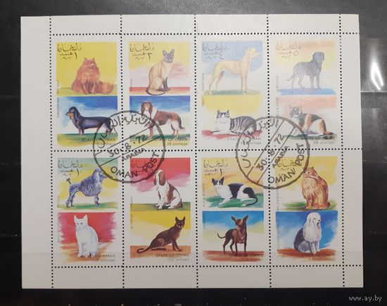 Оман. 1972 год. Фауна. Кошки и собаки (1325)