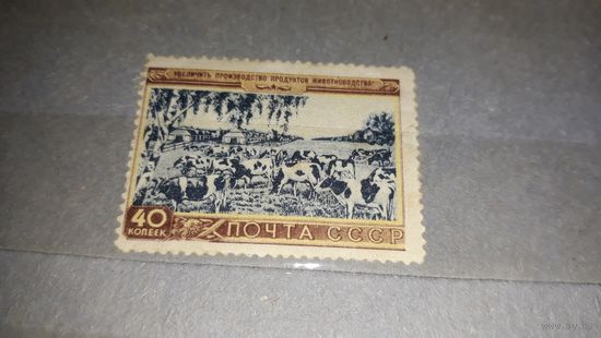 Марка СССР фауна коровы
