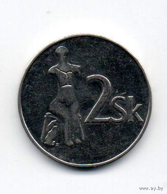 СЛОВАЦКАЯ РЕСПУБЛИКА.  2 КРОНЫ 1993