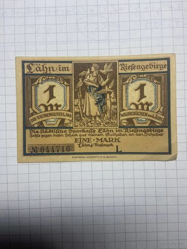 1 марка (нотгельды) г. Германия.-1412