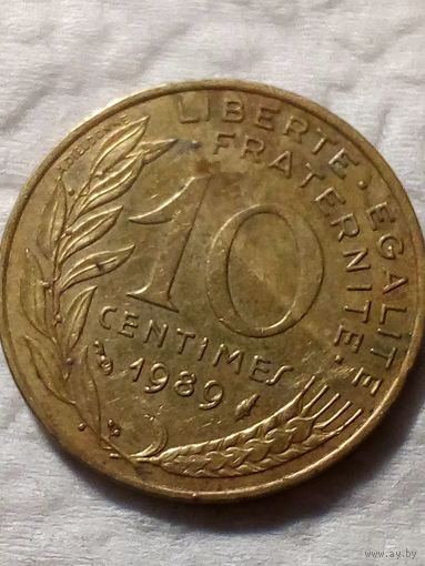 10 сантимов  Франция 1989 год