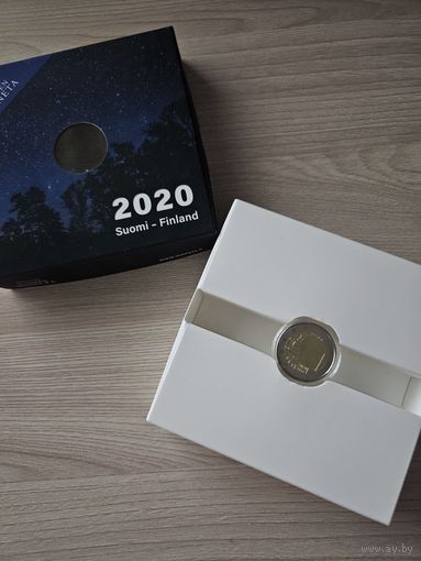 Финляндия 2 евро 2020 год PROOF 100 лет со дня рождения Вяйнё Линна