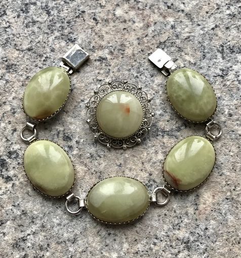 Браслет и брошь комплект