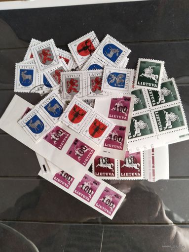 Распродажа  Сборный лот марок Латвии и Литвы--60+