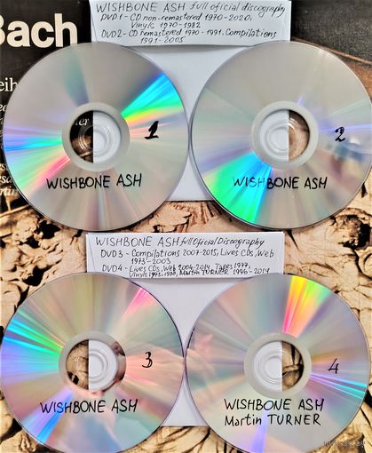 DVD MP3 WISHBONE ASH, Martin TURNER полная официальная дискография (Prog related) - 4 DVD