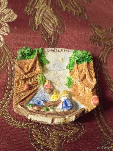 Магнит Таиланд, плавучий рынок , керамика