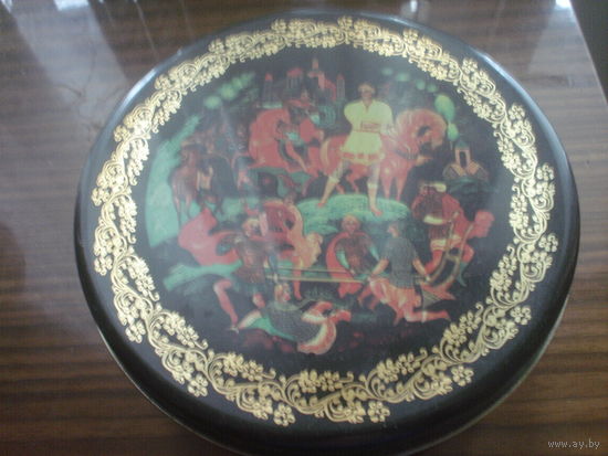Шкатулка ссср, металлическая .