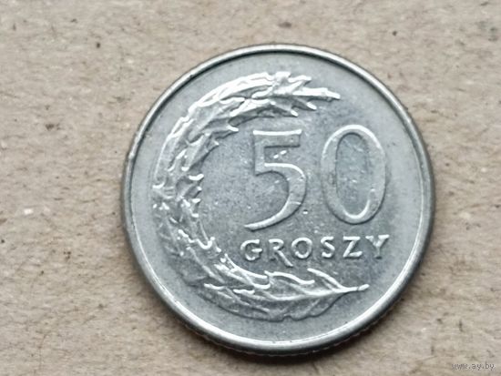 Польша 50 грошей, 2009г. (U-обм)