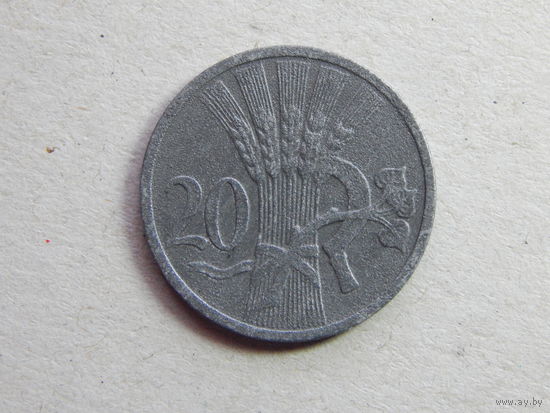 Богемия и Моравия 20 геллеров 1944г.