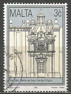 Мальта. Кирха в Валетте. 1992г. Mi#893.