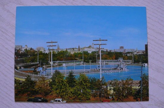 Москва. Плавательный бассейн "Москва"; чистая, рекламная открытка, Аэрофлот.