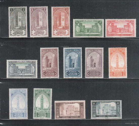 Марокко-1917,(Мих.21-34)  * , Стандарт, Архитектура,Памятники, Протекторат Франции