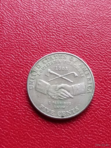 США, 5 центов 2004, покупка Луизианы.