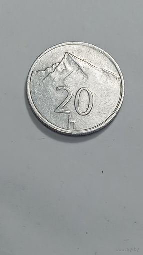 Словакия 20 геллеров 1993 года .