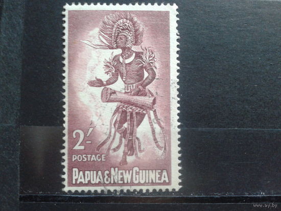 Папуа Новая Гвинея, 1961. Танцовщица в праздничном костюме