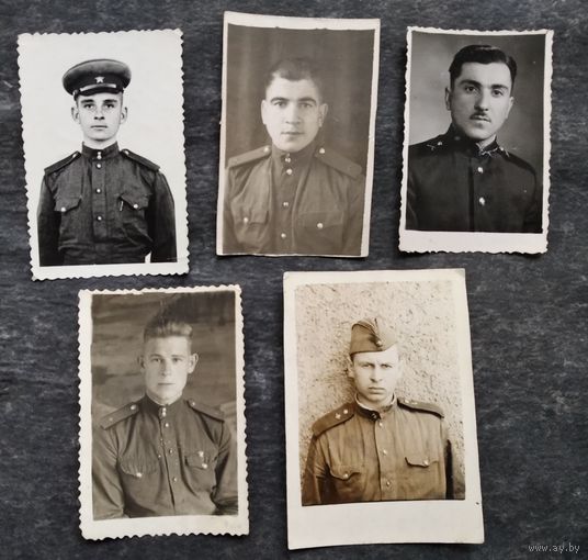 Фото солдат 1950-х. 5.5х8.5 см 5 шт. Цена за все.