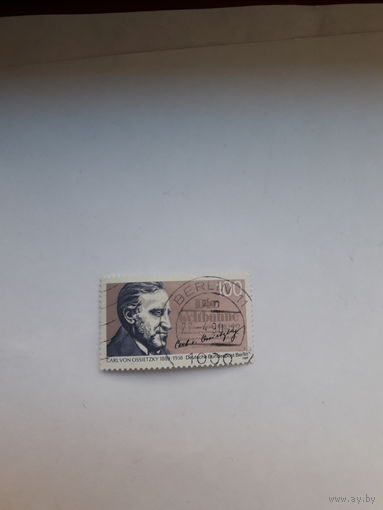 Марки ФРГ (Лауреаты Нобелевской премии Мира 1935 К Осецкий )