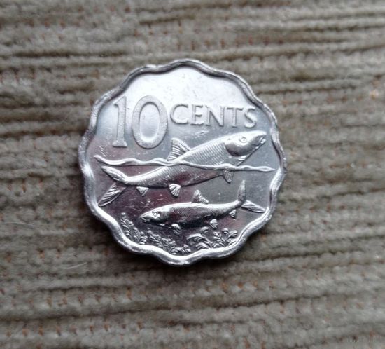 Werty71 Багамы Багамские острова 10 центов 2010 Рыба Корабль Блеск