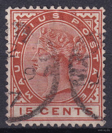 17.BrKM. Великобритания. Колонии. Маврикий. Виктория. Стандарт. 15C. 1892 г. Mi.#77.