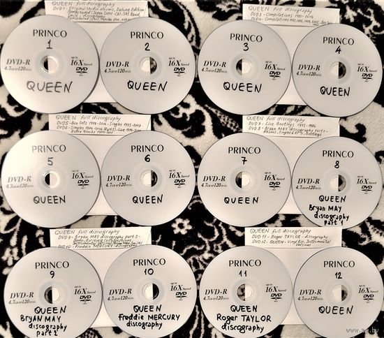 DVD MP3 - QUEEN + solo & sound projects - полная дискография (1973 - 2024) - albums, compilations, EP & singles, live, remaster, bootlegs. extra tracks, vinyl rip - (Hard rock, classic rock) - 12 DVD