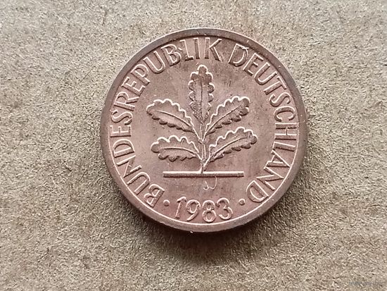 ФРГ 1 пфенниг, 1983"D" (К-U-обм)