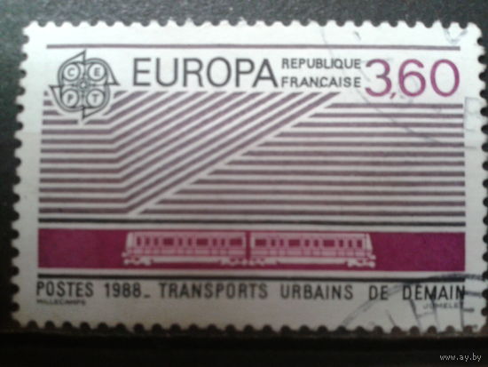 Франция 1988 Европа, транспорт Михель-2,0 евро гаш.